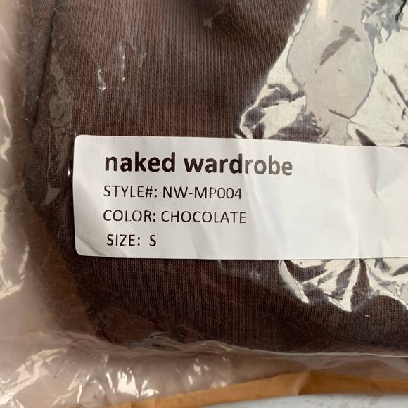 NWT Naked Wardrobe Jogger Sweatpants in Chocolate - Picture 3 of 5